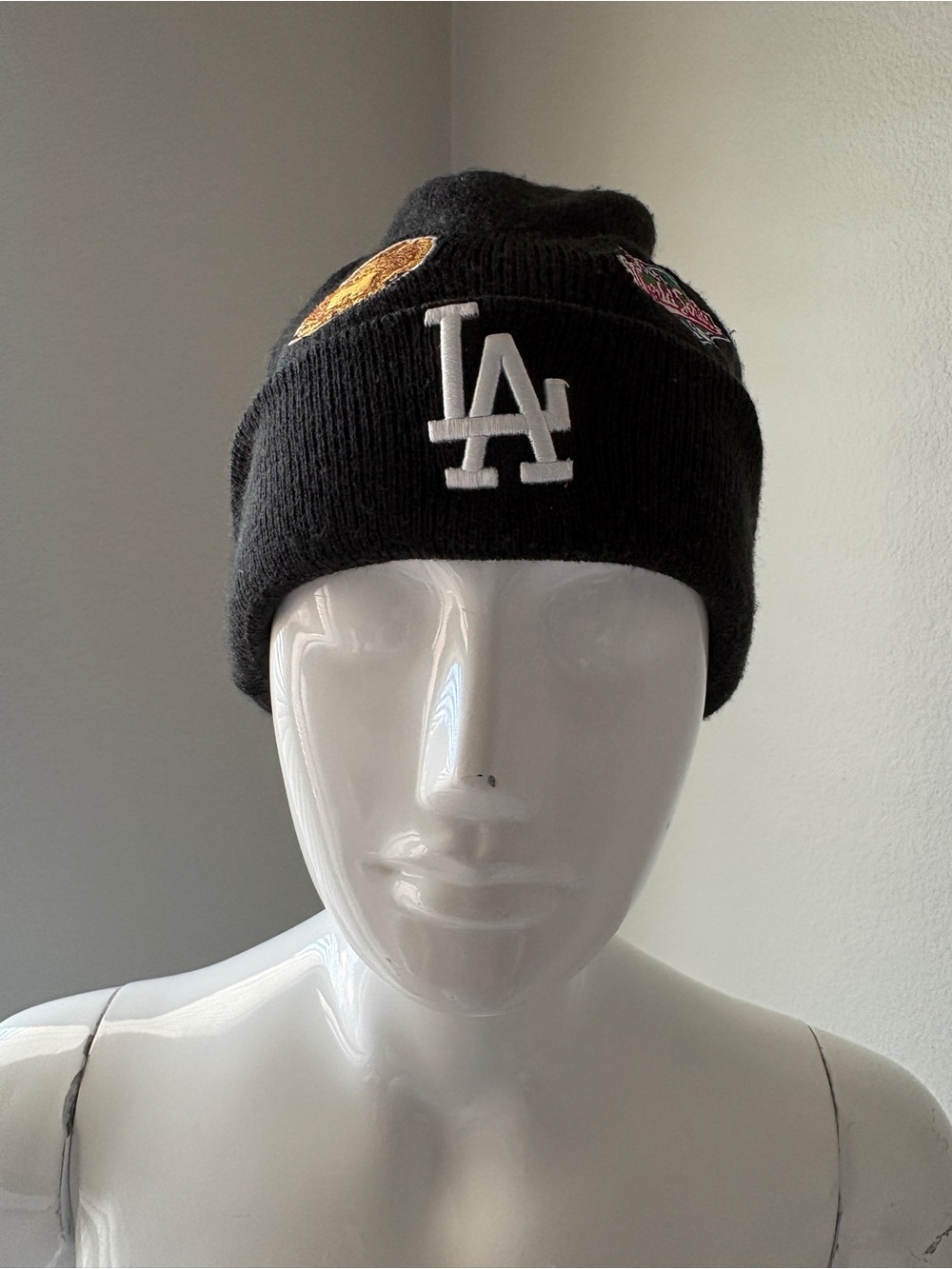 Black Beanie Hat with Embroidered Logo